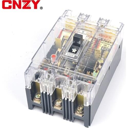 MCCB 3P 100A thick copper all-silver contact switch molded case circuit breaker for national standard power distribution
