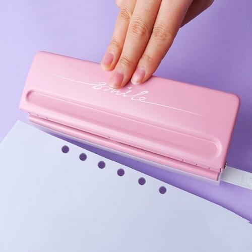 Metal 6 Hole Puncher A3/A4/A5/A6/B3/B4/B5 loose-leaf binding supplies Standard Punch 6 Hole Adjustable Punch office stationery