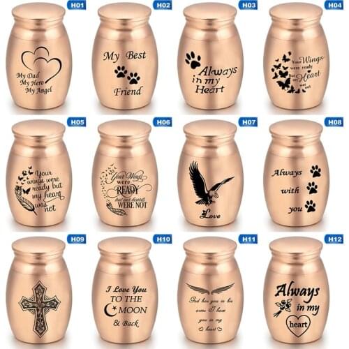 Rose Gold Engravable Cremation Mini Urns for Pet/ Human Ashes Casket Funeral Urn Loss of Love Stainless Steel Cremation Jar
