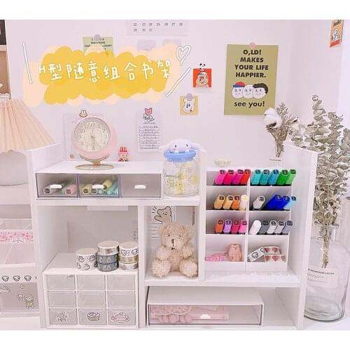 Multifunctional storage rack Childrens Bookcases Student bookshelf simple office desktop DIY multi-layer storage shelf