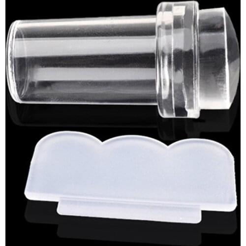 Mini Transparent Jelly Nail Art Stamper Scraper Set DIY Polish Design Print Silicone Stamp Stamping Tools Nails Accessories 2021