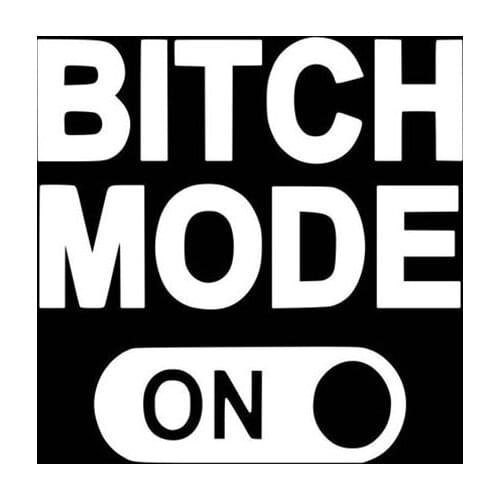 Black/Sliver Bitch Mode Car Stickers Vinyl Decal For Car Body Window Motorcycle Sticker Decoration S1215