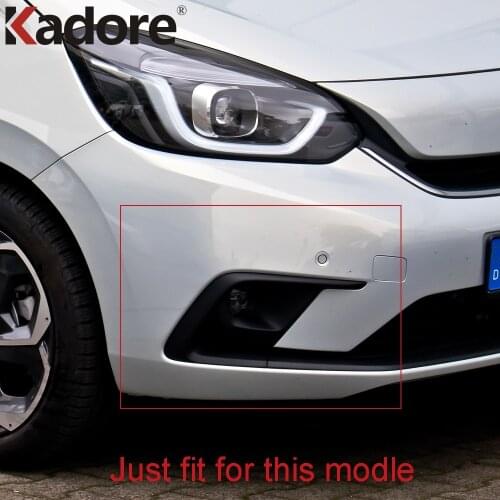 Front Foglight Cover Sticker For Honda JAZZ 2020 2021 ABS Chrome Fog Light Foglamp Frame Trim Car Protect Exterior Accessories