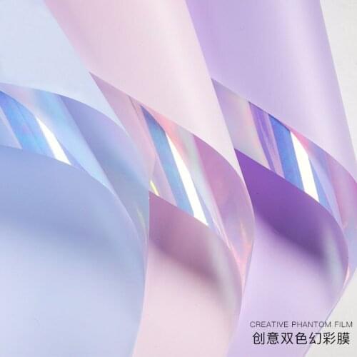 New Flowers Wrapping Paper DIY OPP Film Bouquet Phantom Duplex Art Paper Gift Packing Material Supplies Wedding Deco 40pcs/lot