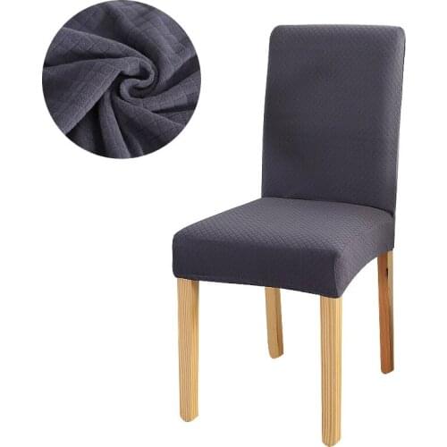 Solid Color Thickened Spandex Elastic Chair Cover for Living Room Restaurant Dinner Table and Chairs Stool Cover Home Kitchen