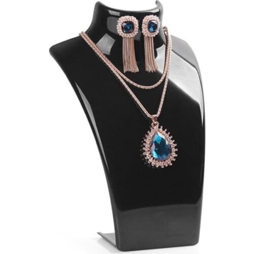 Jewelry Necklace Earrings Plastic Mannequin Bust Display Stand Organizer Holder high quality