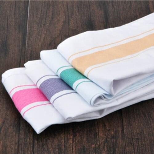 Tableware Color Stripe Cotton Scouring Cloth Absorbent Glass Cup Cleaning Cloth Kitchen Table Red Wine Cup Cloths 4 Pcs/lot