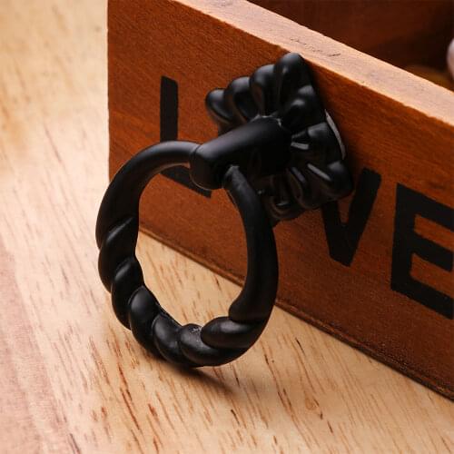 Different Charm 5 Type Vintage Cabinet Knobs Drawer Dresser Door Bin Cupboard Drop Ring Pulls Handle