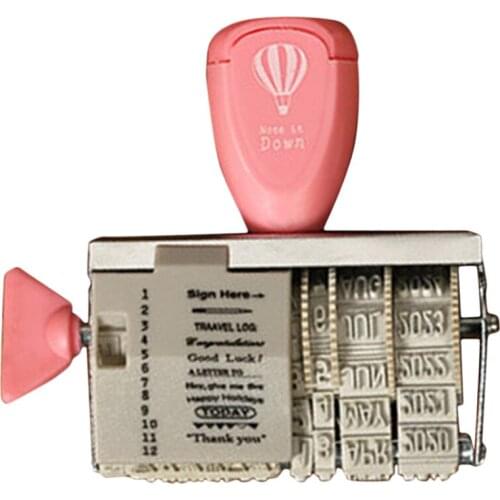 DIY Word and Date Wheel Rubber Dater Roller Stamp School Office Stationery