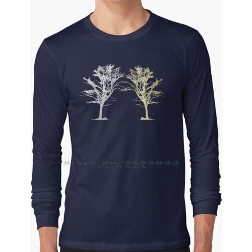 Silver And Gold Trees Long Sleeve T Shirt 100% Pure Cotton Big Size Silver Tree Gold Tree Silver And Gold Tolkien Silmarillion