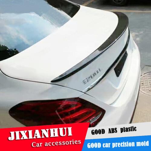 For W213 Spoiler 2016-2018 Mercedes-Benz W213 YC E-class E200 E260 Spoiler ABS plastic Material Car Rear Wing Color Rear Spoiler