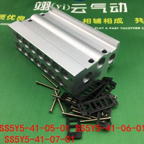 SS5Y5-41-05-01 SS5Y5-41-06-01 SS5Y5-41-07-01 C6 C8 SMCtype manifold solenoidvalve base series solenoid valve junction plate