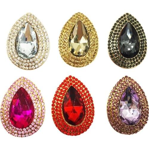 Mixed Color Rhinestone Teardrop Water Dorp Brooches Womens Alloy Branch Brooch Pins Suits Dress Banquet Brooch BRO22
