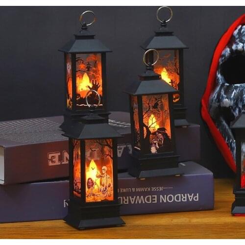 Halloween Candle LED Lamp Terror Ghost Pumpkin Witch Skull Lantern for Halloween Home Party Bar Decor Prop Halloween Decoration