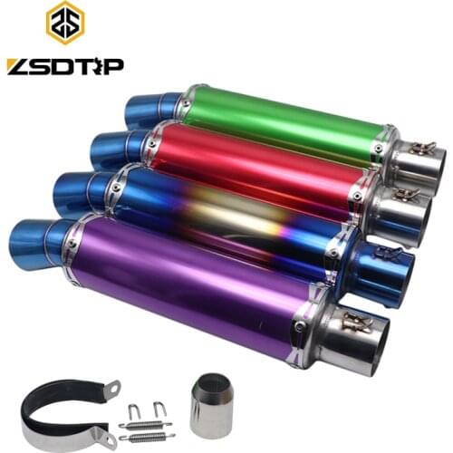 ZSDTRP 50.8mm Motorcycle Exhaust Muffler Pipe Large Displacement Pipe For Yamaha R6 for Honda CBR1000 Tmax 500 530 ER6N CB400