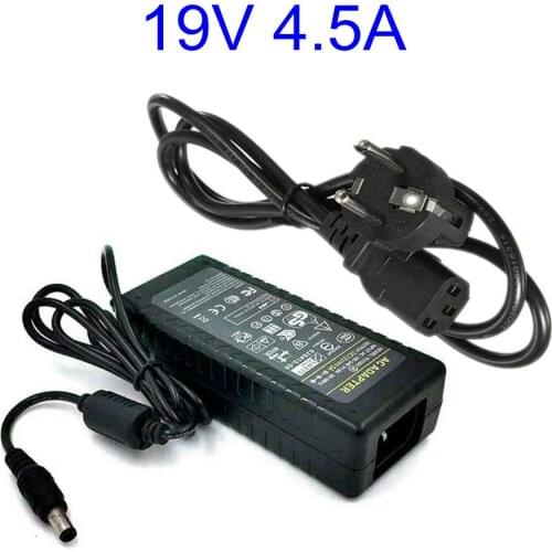 19V4.5A AC DC Adapter Charger For 5050 3528 LED Light CCTV 19V 4.5A Switch Power Supply 5.5*2.5/2.1mm With AC Cable Cord