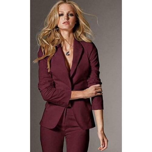 Fashion Ladies Wedding Party Pant Suit Women Office Work Style Outfit Blazer Custom Made