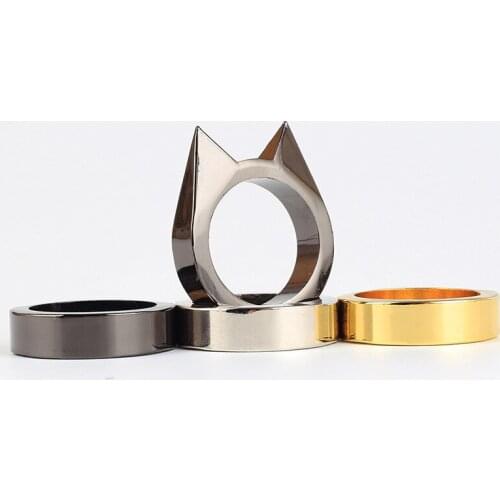 Cat Ear Self-Defense Ladies Anti-Wolf Single Finger Buckle Window Breaker Defensive Ring