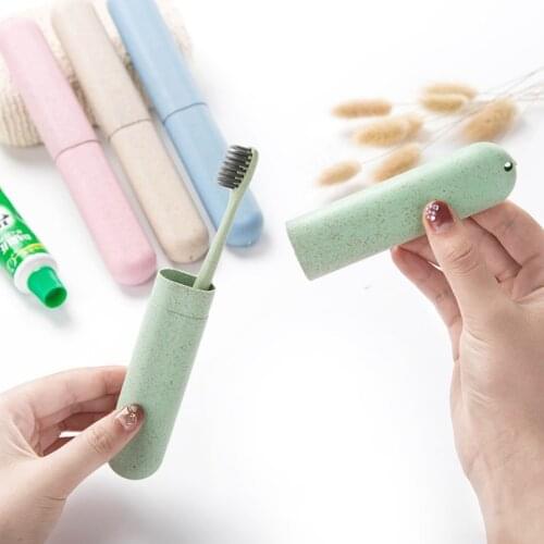1Pcs Portable Travel Toothbrush Cover Holder Outdoor Travel Hiking Camping Toothrush Cap Case Protect Storage Cute Box