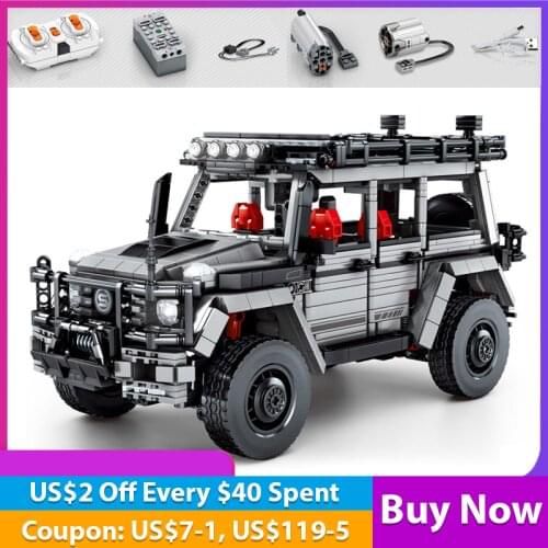 1852pcs SUV Truck Off-Road Technical Vehicle Remote Control Car Model Building Blocks Sets Bricks Children Toys Christmas Gifts