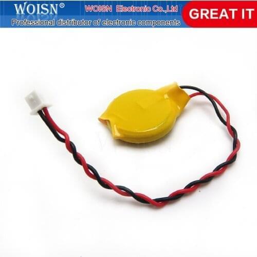 2pcs/lot Notebook BIOS CMOS battery laptop battery CR2032 2P 3P motherboard battery with wire 3V In Stock
