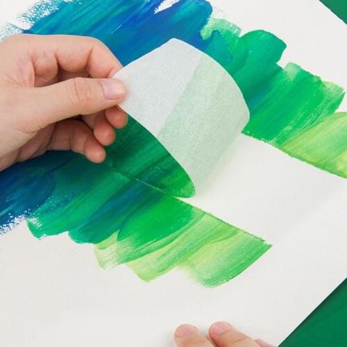 Watercolor Masking Adhesive Tape Painting Textured Wrinkle Paper Paper Cover Tap Leave Art Glue White Supplies Tool sketch R0X0