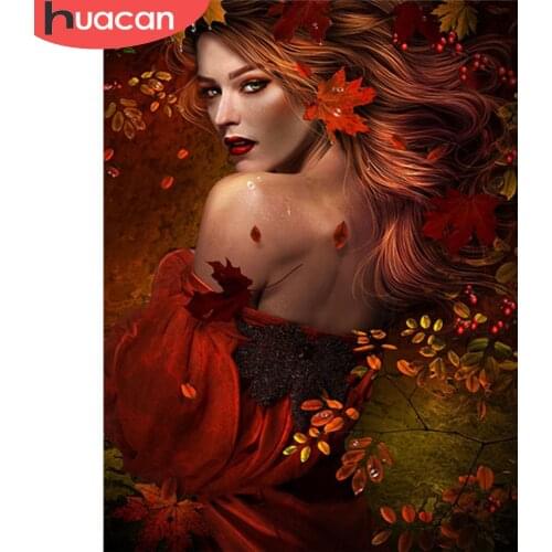 HUACAN Diamond Painting New Portrait 5D DIY Diamond Embroidery Woman Pictures Of Rhinestones Mosaic Cross Stitch Home Decor