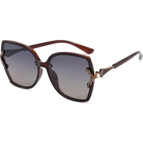 Brand Design Luxury Polarized Sunglasses Men Women Rhinestone Sun Glasses UV400 Unique Retro Gradient Glasses Gafas De Sol