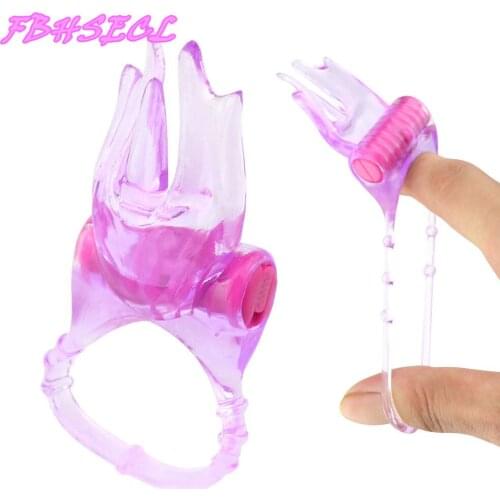 FBHSECL Silicone Penis Ring Vibrator Time Delay Ejaculation Vibrating Cock Ring Erotic Adults Products Sex Shop