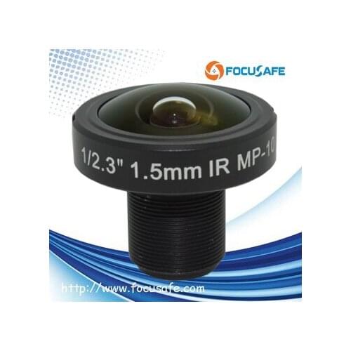Focusafe 10Megapixel M12 Fisheye Lens 1/2.3" 1.5mm Wide Angle of View Board Lens 180degree CCTV Lens for Panoramic monitoring