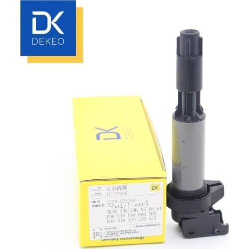 DEKEO Ignition Coils For BMW 3 Series 5 Series X5 X6 Z4 E38 E39 E46 E60 E66 E90 318 320 520 525 12137551260