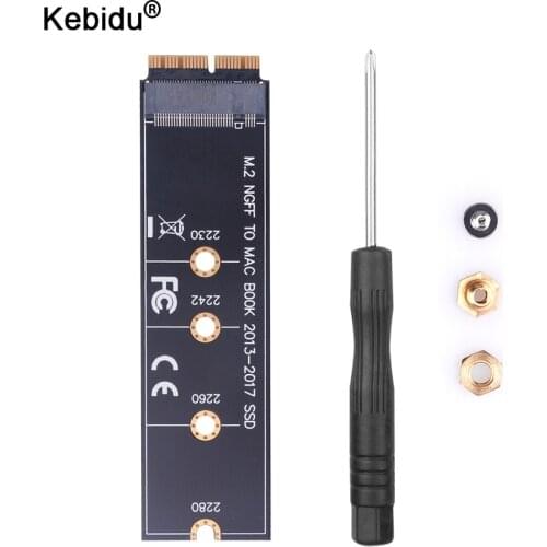 Kebidu M.2 NVME PCIe SSD Convert Adapter Card for MacBook 2013-2017 NVME/AHCI SSD Upgraded Kit For A1465 A1466 A1398 A1502