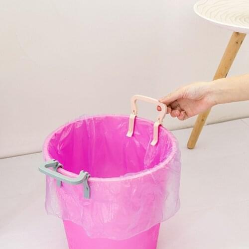 1PCS Creative non-slip plastic garbage bag holder clip trash bin separator household separator side clip household items