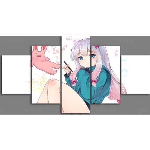 Modular Hd Print Picture 5 Pieces Painting Eromanga Sensei Home Decor Canvas Japan Anime Poster Wall Art For Living Room Frame