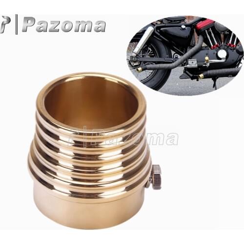 Universal Brass 2-1/4"(2. 25") Motorcycle Exhaust End Cover Muffler Tip for Triumph BSA Sportster Big Twin xs650 Chopper Bobber