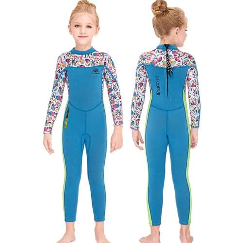 2.5MM Neoprene Wetsuit Girls Windsurf Surf Children Rash Guard Swimming Bathing Suit Kitesurf Scuba Diving Kids Swimsuit Clothes