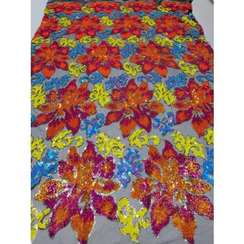 Nigerian Big Wedding Tulle Lace High grade J-618687 African French Net Mesh Fabric with Sequins