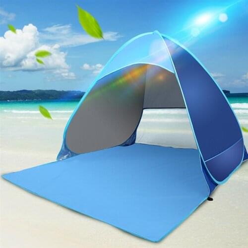 New Automatic Instant Pop Up Tent Potable Beach Tent Lightweight Outdoor UV Protection Camping Fishing Tent Cabana Sun Shelter