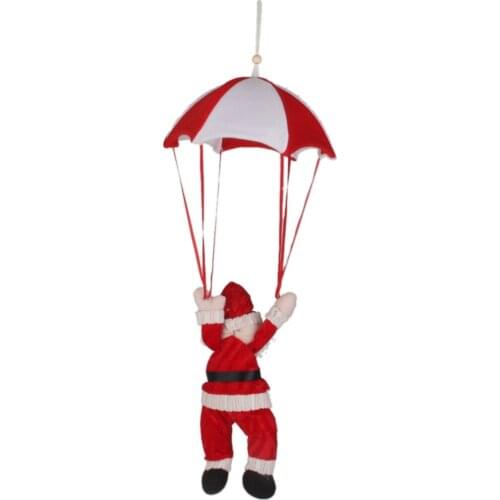 Christmas Santa Claus Doll in Parachute Christmas Tree Hanging Decoration