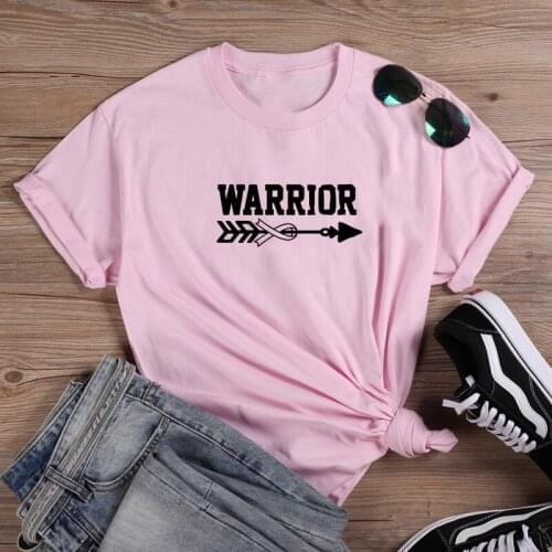 Warrior Shirt Short Sleeve Cotton Tshirt Women Top O-neck Funny T Shirt Women Casual T Shirt Women Funny Tee Shirt Femme