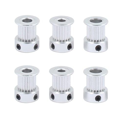 1Pcs Aluminum GT2 10mm Width 20 Tooth Teeth 2GT Timing Drive Pulley Pully Wheels Gear For 3D Printer Bore=5mm/6.35mm/8mm