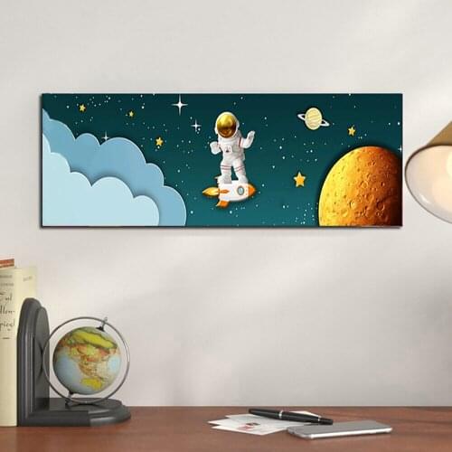 Modern Wall Art Prints And Posters For Kids Childrens Room Decor Funny Astronaut Starry Night Star Canvas Paintings Nordic