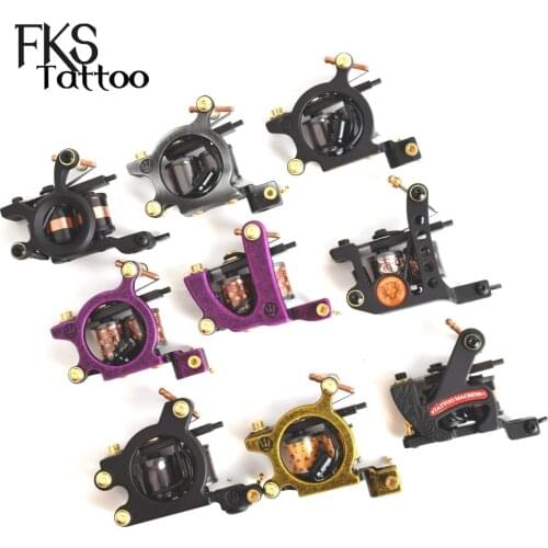 2pcs Tattoo Machine Coil Iron Frame Tatoo Machine 1pc Liner Machine Tattoo+1pc Shader Tattoo Gun 10 Wrap Tatto Machine