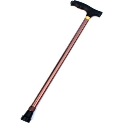 High Quality Telescopic Walking Stick Cane Hiking Rubber Tips 6 Grade Alpenstock for Elderly Aluminium Body Climbing Equipment