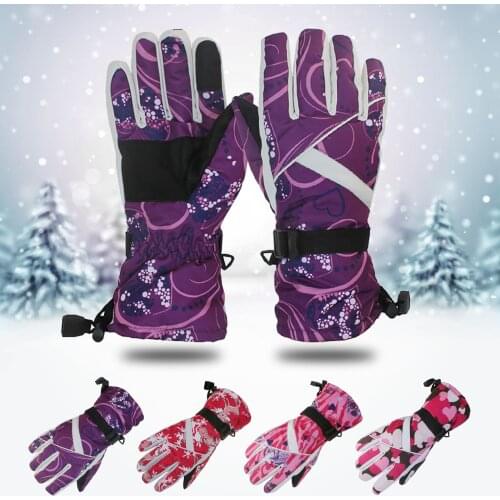 Adult Ski Gloves Touch Screen Fleece Winter Warm Snowboard Gloves Waterproof Motorcycle Thermal Snow Gloves Dropshipping