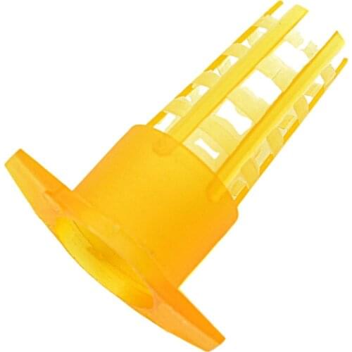 DLKKLB 30Pcs Cell Cup Protection Cage Beekeeping Tools Yellow Plastic Bee Queen Cage Protective Cover Beekeeping Tools Equipment