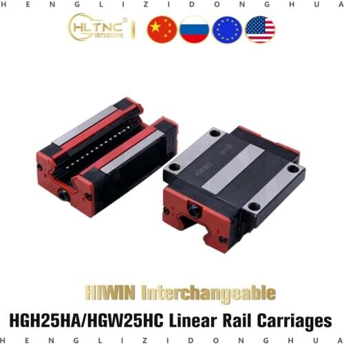 Factory outlet interchangeable with HIWIN linear rail 25mm linear bearings HGH25HA / HGW25HC for cnc parts