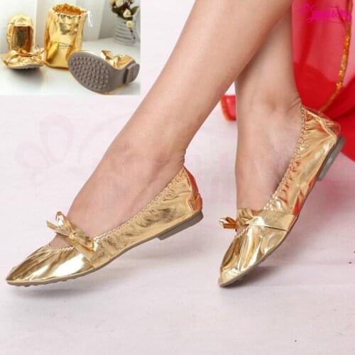 Sneakers Women Gold Outsole Belly Dance Shoes Bellydance Women Ballet Dancing Shoes Yoga Comfortable Ballet Shoes for Girls