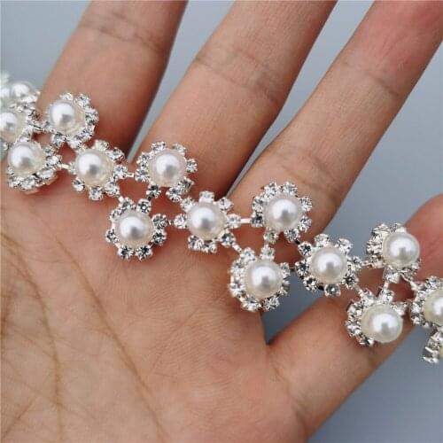 Rhinestone Crystal Chain Bling Diamante Lace Diamond Belt Trim Ribbon Necklace Applique Gem Sparkle Wedding Dress 2.2cm Width