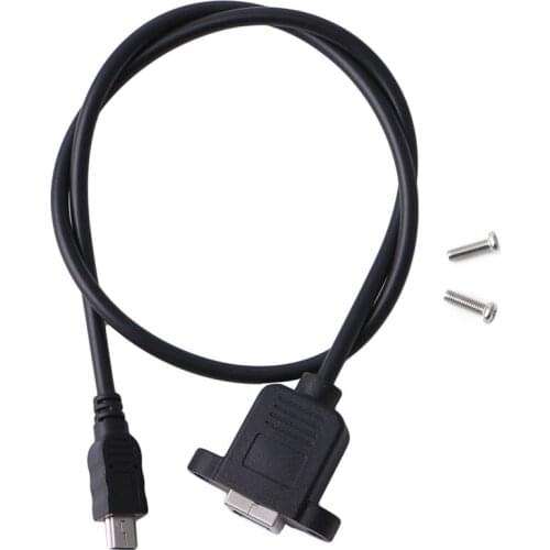 1pcs New OOTDTY USB 2.0 B Male to USB B Female 50cm Socket Printer Panel Mount Extension Cable